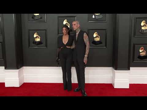 TRAVIS BARKER & KOURTNEY KARDASHIAN | Fashion Cam | 2022 GRAMMYs