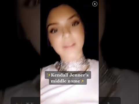 Kendall Jenner's middle name tiktok kumtkgolden_moments
