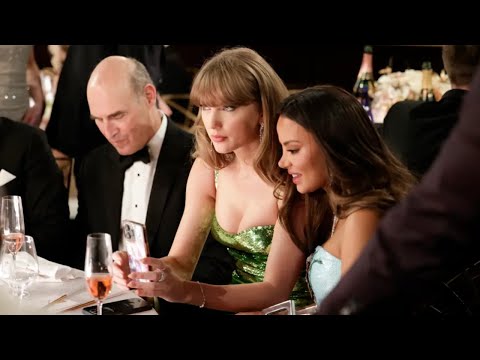 Fans think Taylor Swift was secretly FaceTiming Travis Kelce mid-Golden Globes