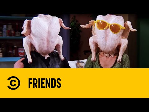 The Thanksgiving Turkey Gets Stuck On Joey's Head! | Friends
