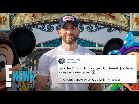 Chris Evans REACTS to Claims He Photoshopped Disney Pics | E! News