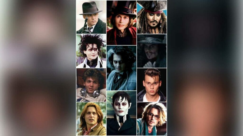 Johnny Depp and his various roles around the years. 