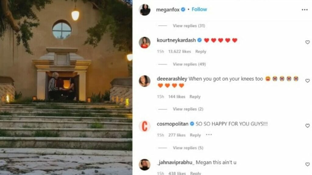 Kourtney Kardashian Comments On Megan Fox Post