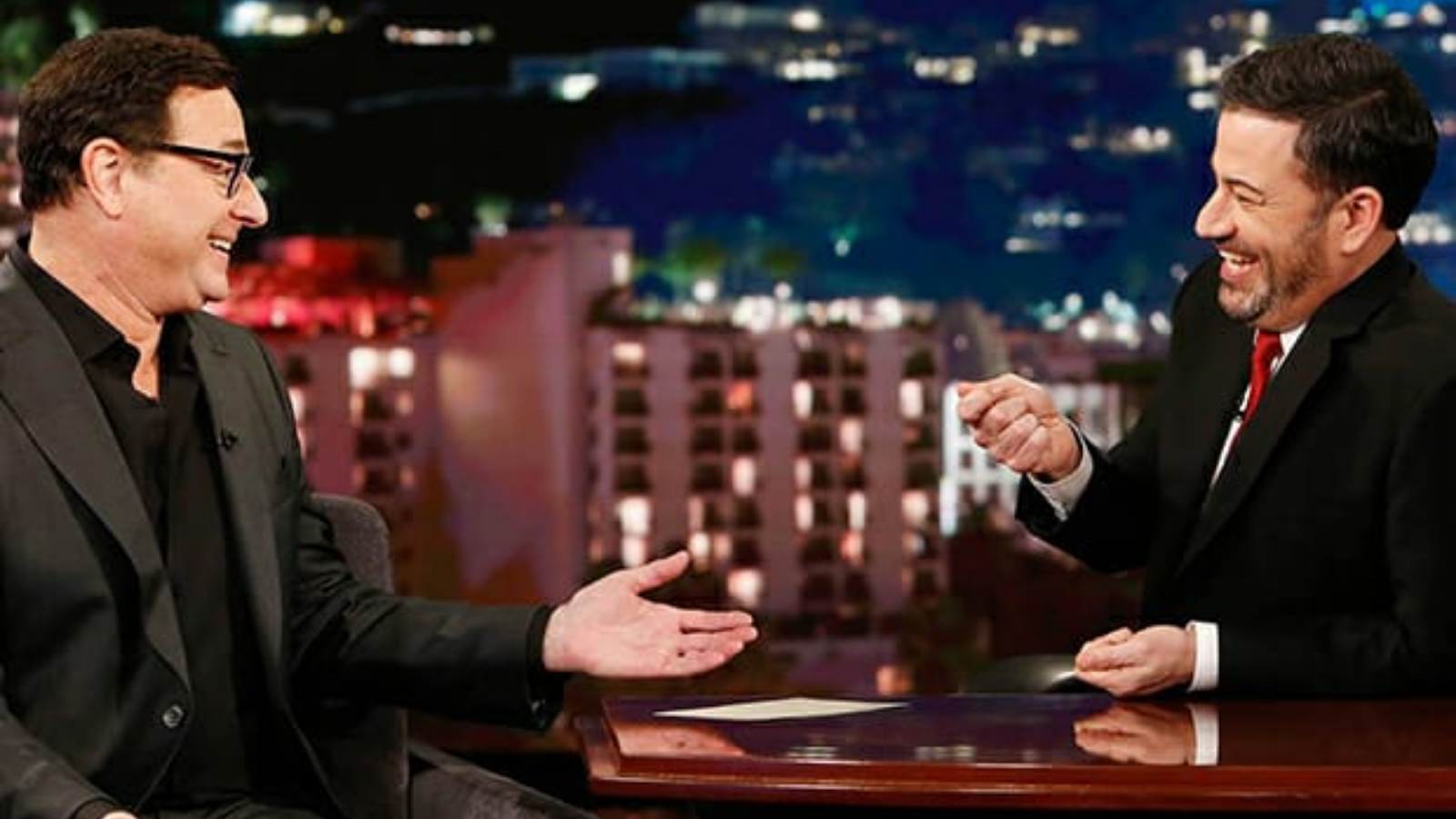 Saget and Kimmel in his show previously
