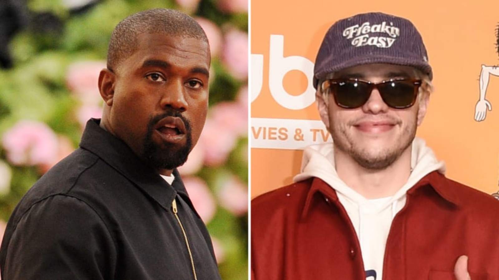 Kanye West and Pete Davidson 