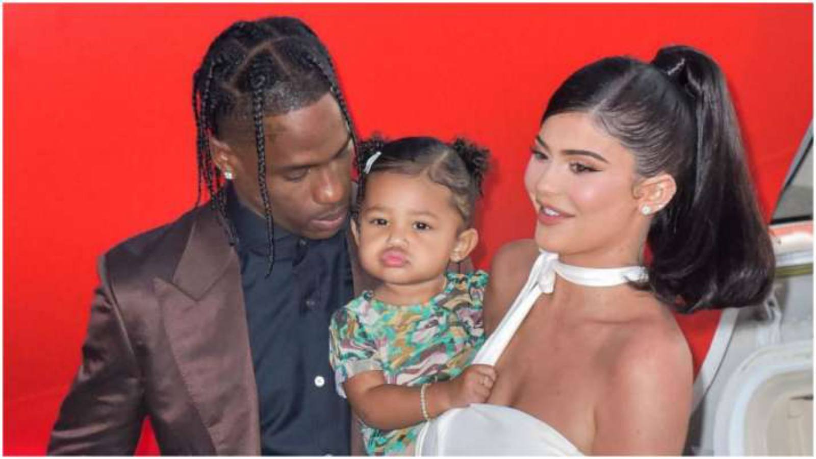 Travis Scott and Kylie Jenner with daughter Stormi Webster