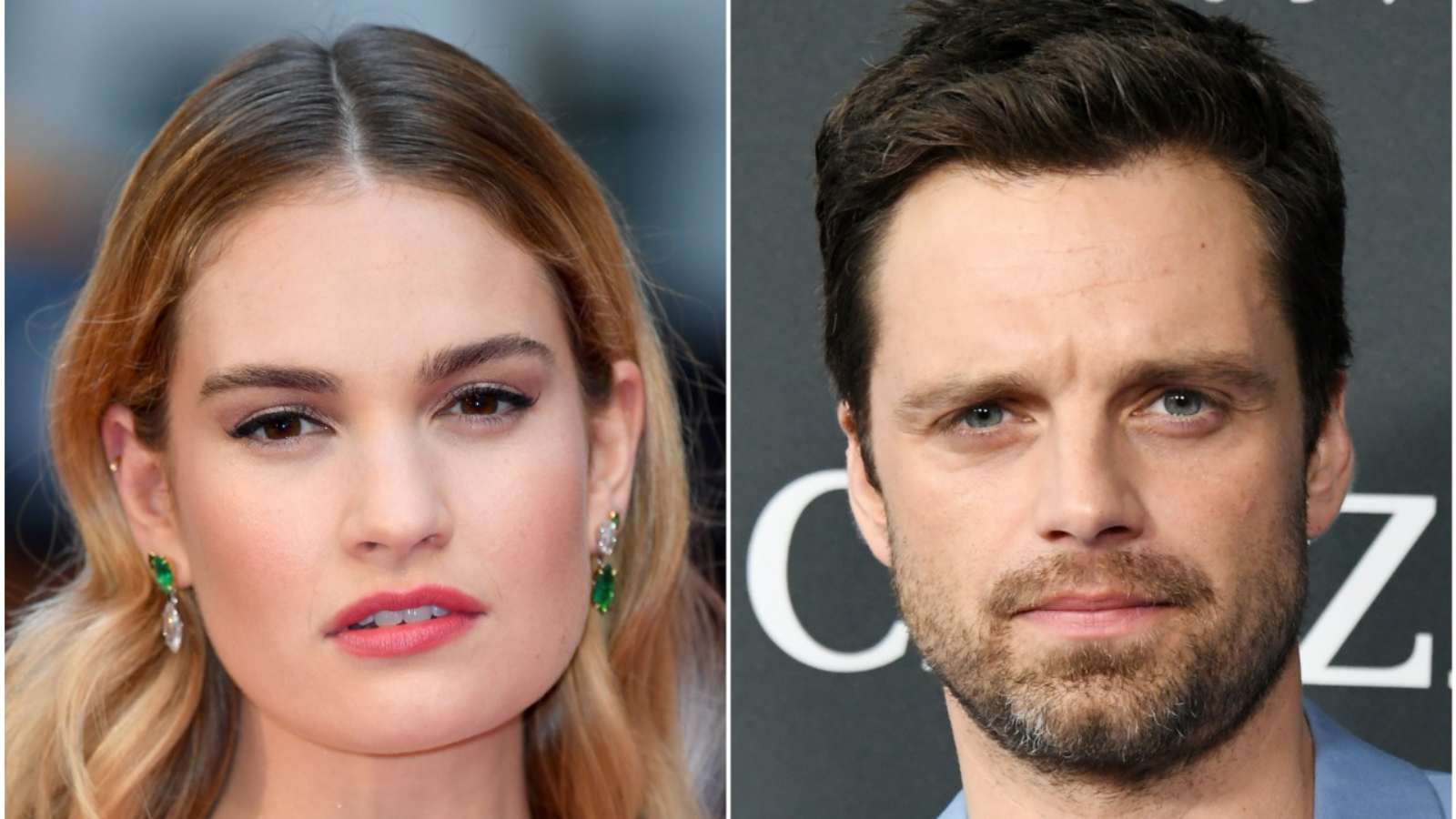 Lily James and Sebastian Stan