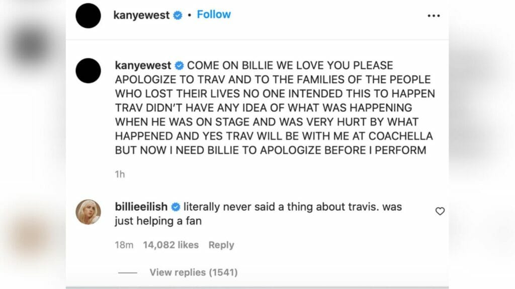 Billie Eilish Comment