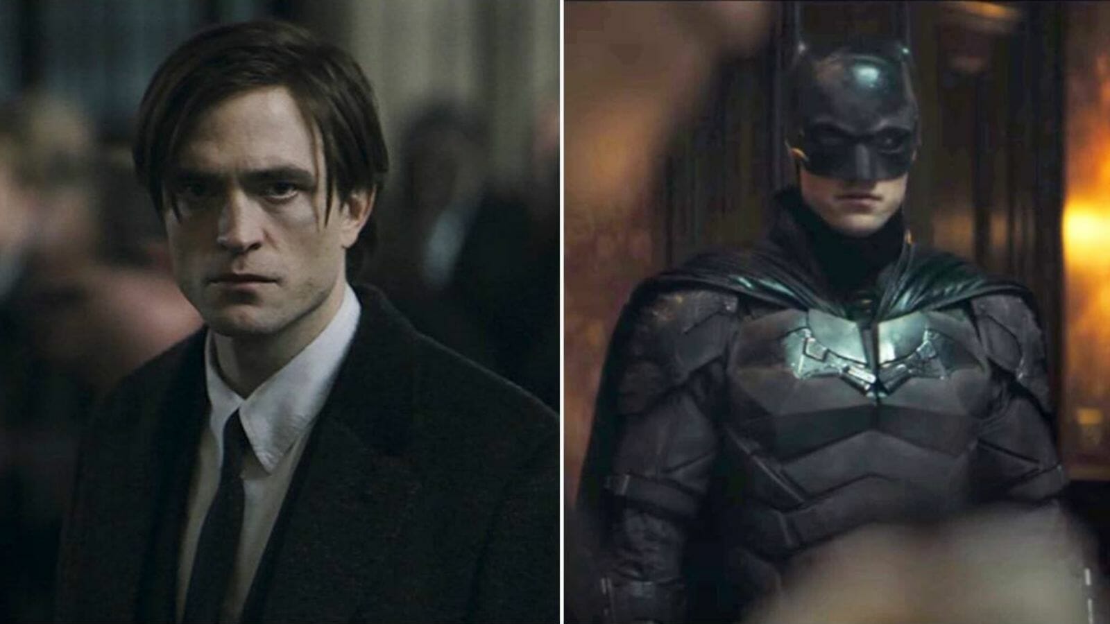 Robert Pattinson as Bruce Wayne and The Batman