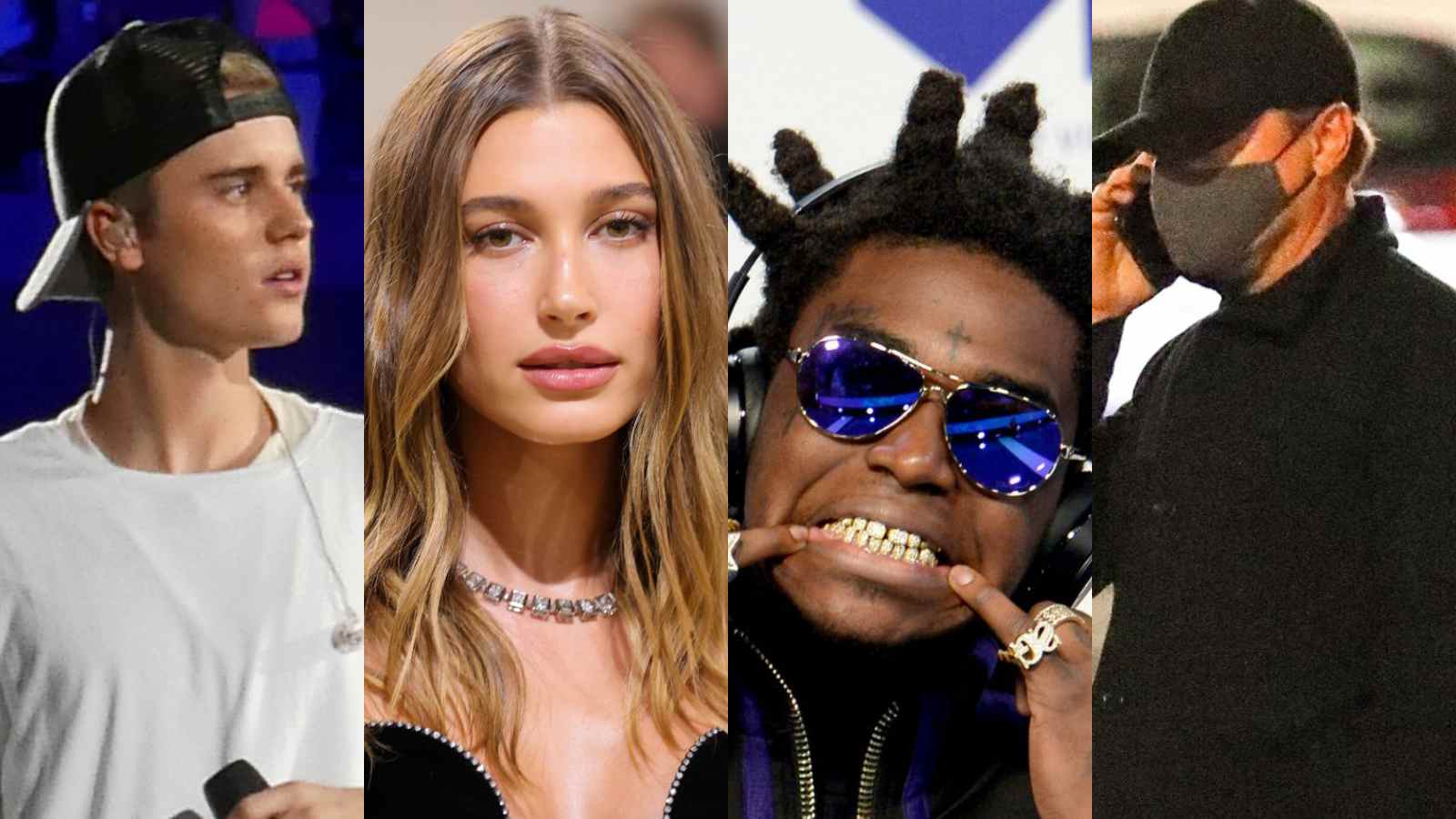 Justin Bieber, Hailey Bieber, Kodak Black, and Leonardo DiCaprio 