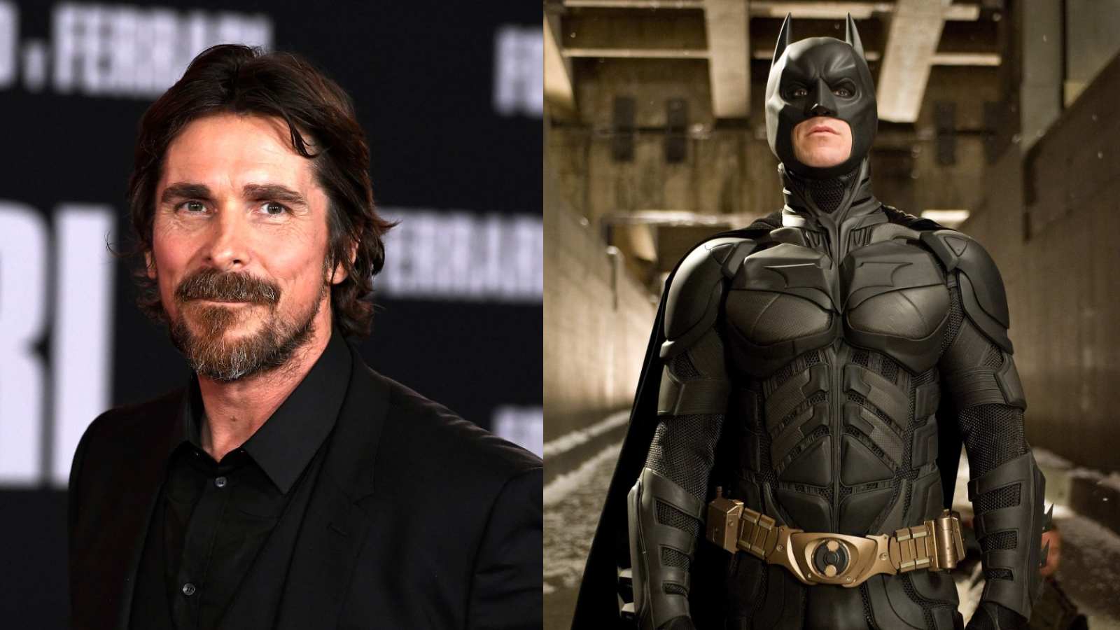 Christian Bale and his Batman suit