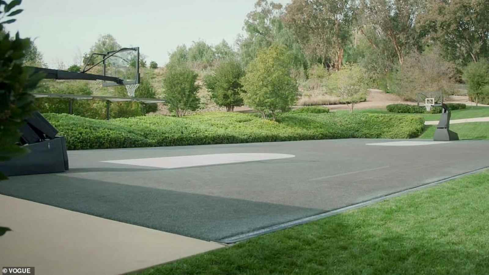 The Basketball Court in Kim's backyard