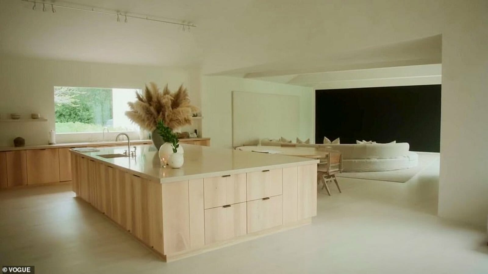 Kim Kardashian's kitchen as seen in the house tour.