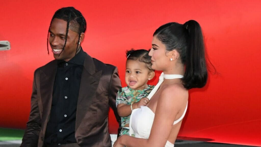 Kylie and Travis with Baby Stormi