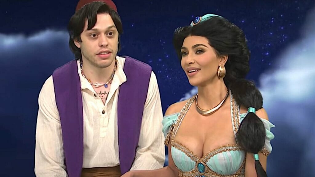 Pete Davidson and Kim Kardashian at SNL 