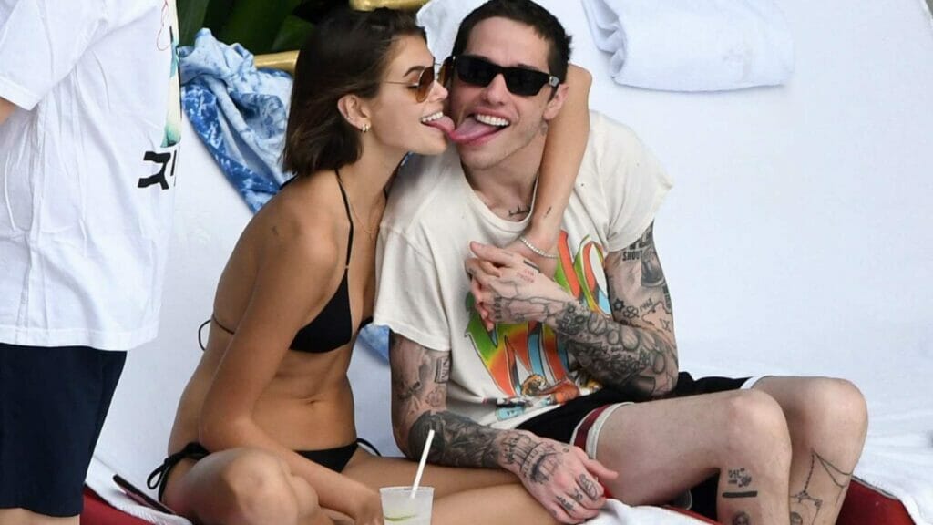 Pete Davidson with Kaia Gerber