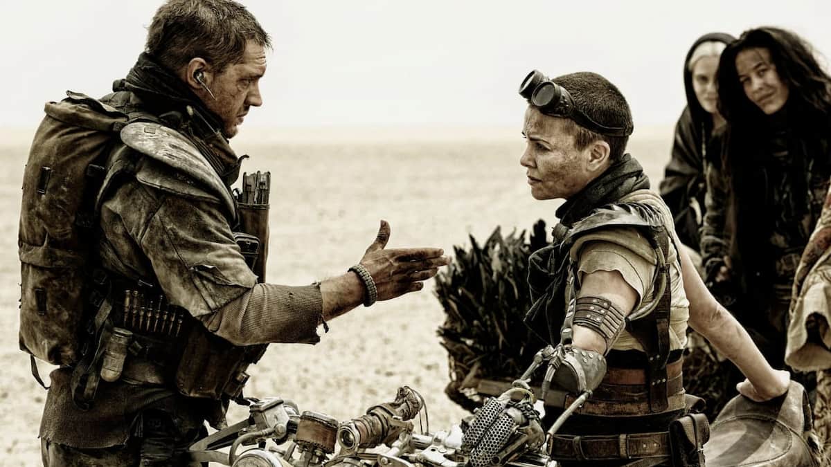 Charlize and Tom in Mad Max: Fury Road