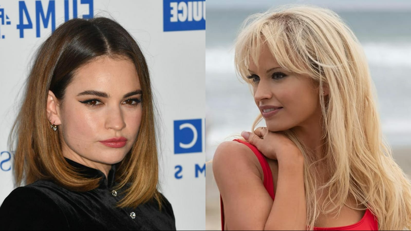 Lily James' transformation to Pamela Anderson 