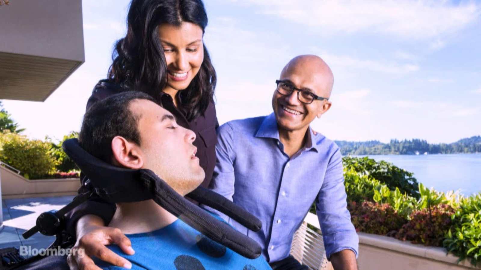 Zain Nadella with parents Satya and Anu