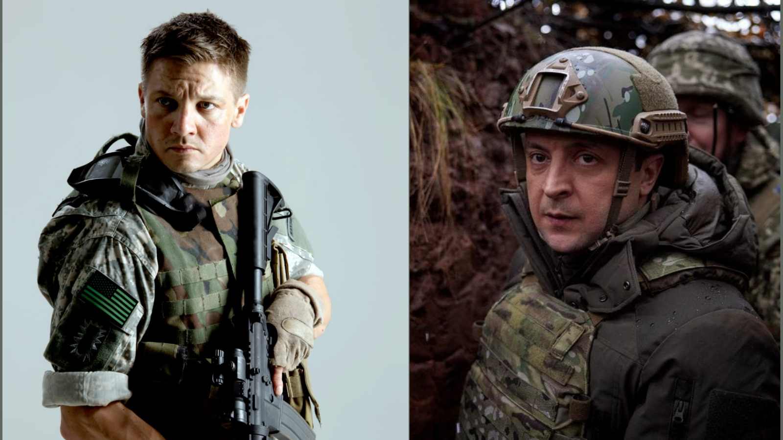 Jeremy Renner and Volodymyr Zelensky