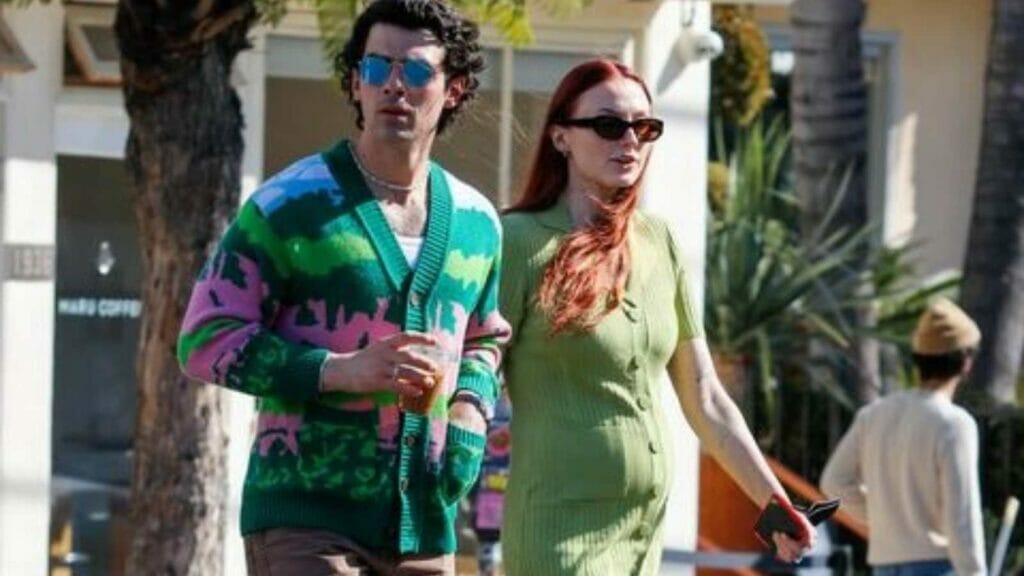 Sophie Turner with her baby bump with Joe Jonas