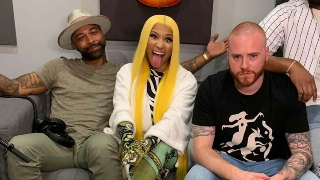 Nicki Minaj with Joe Budden during the Podcast