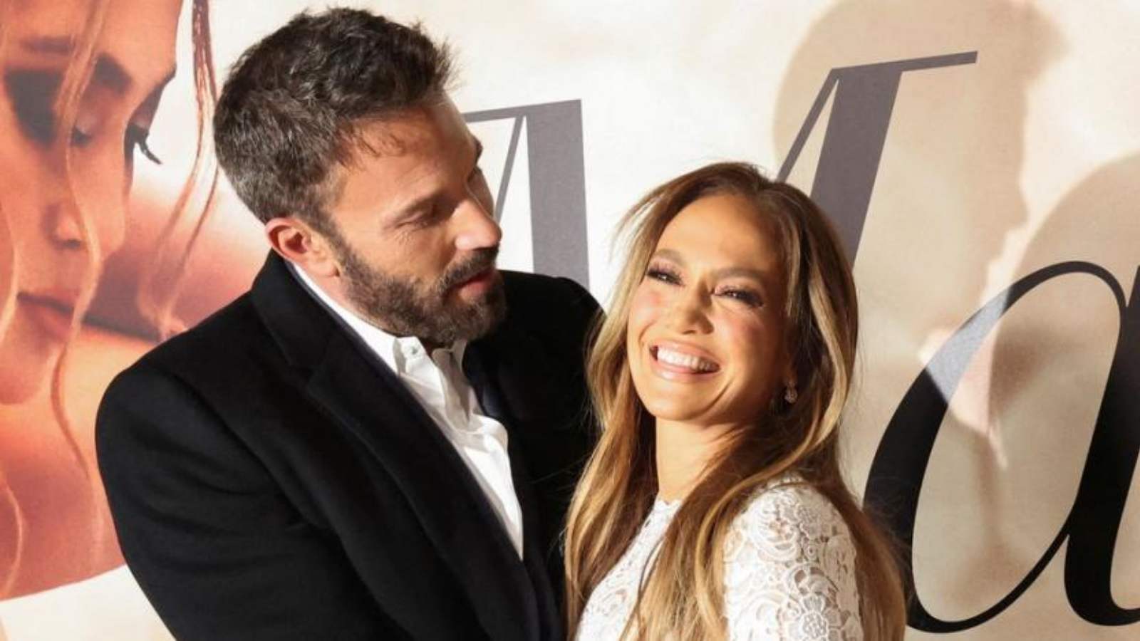 Ben with JLo at the premiere of Marry Me