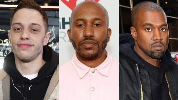 Pete Davidson, Chris Redd, and Kanye West