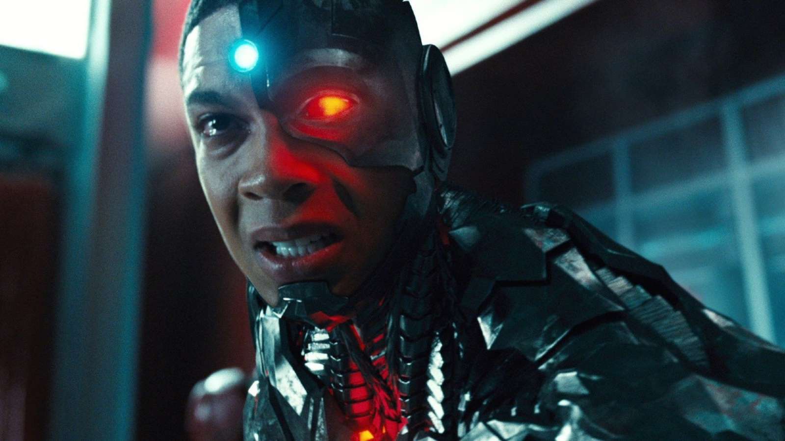 Fisher as Cyborg in the film