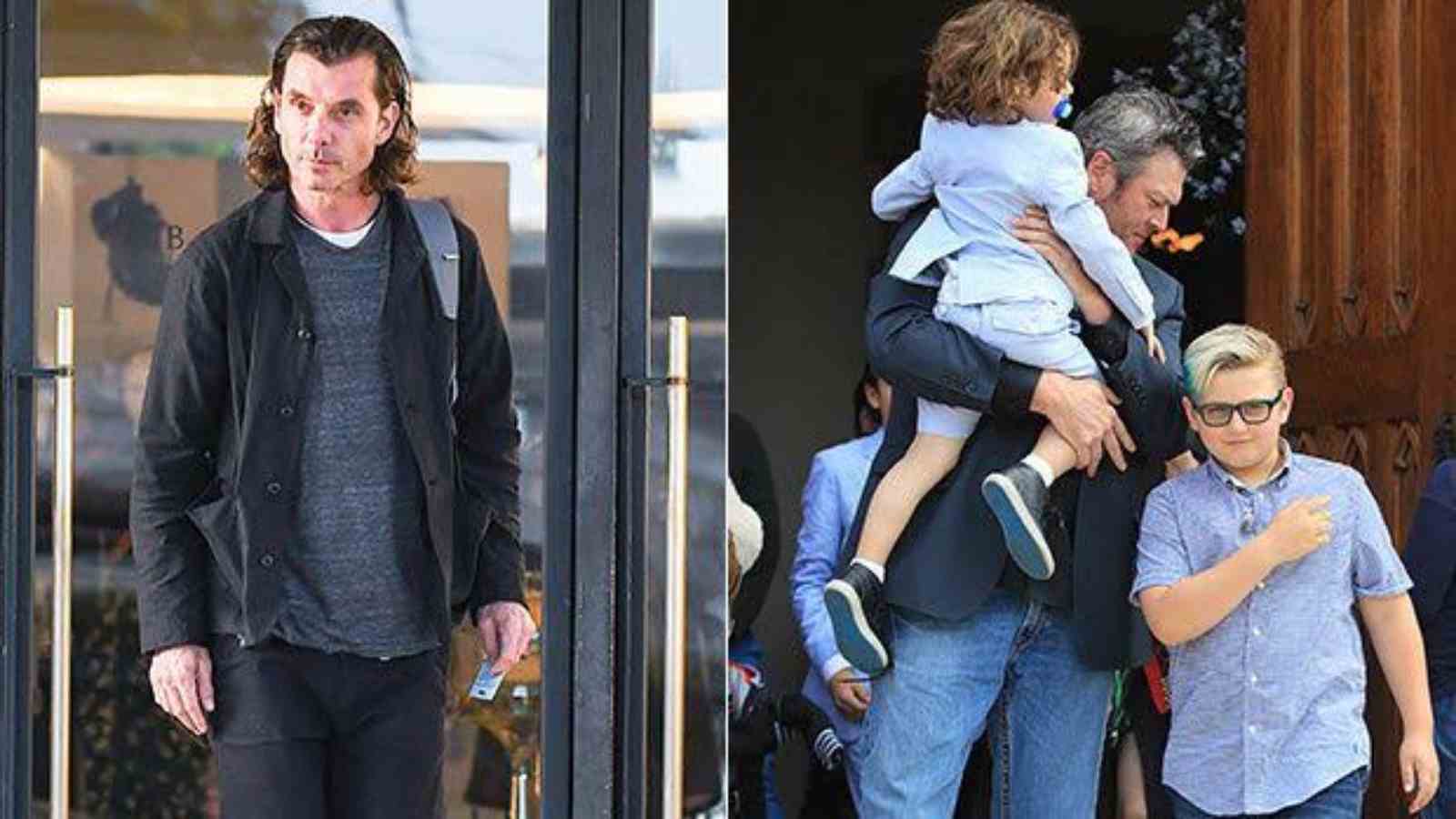 Gavin Rossdale & Blake Shelton with kids