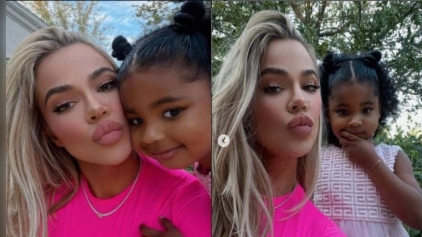 Khloé with her daughter True