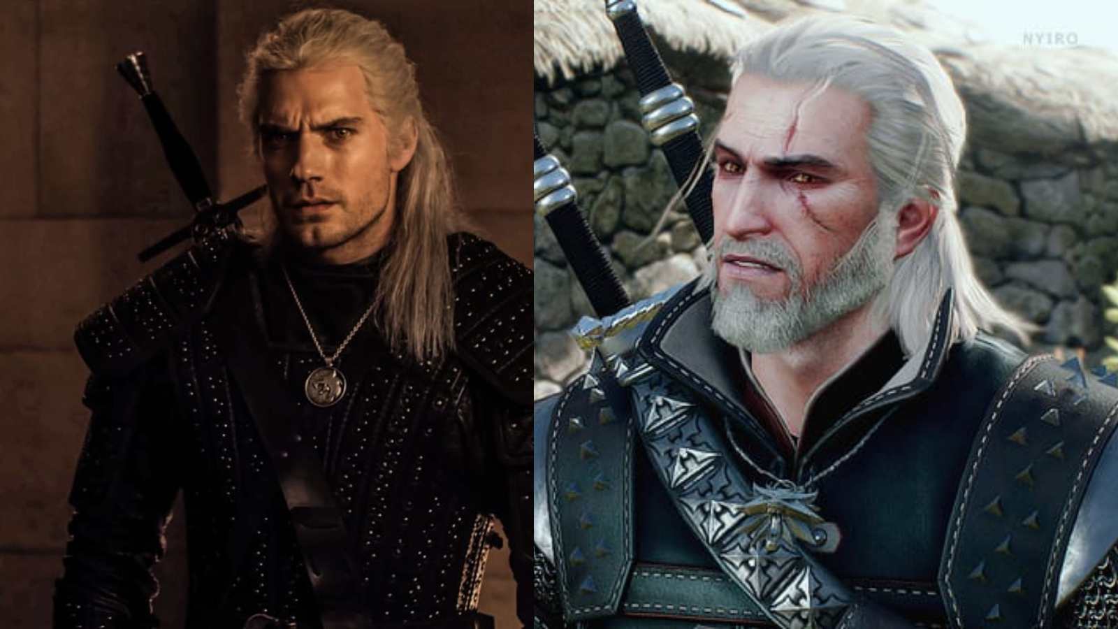 Cavill as Geralt of Rivia and his gaming parallel