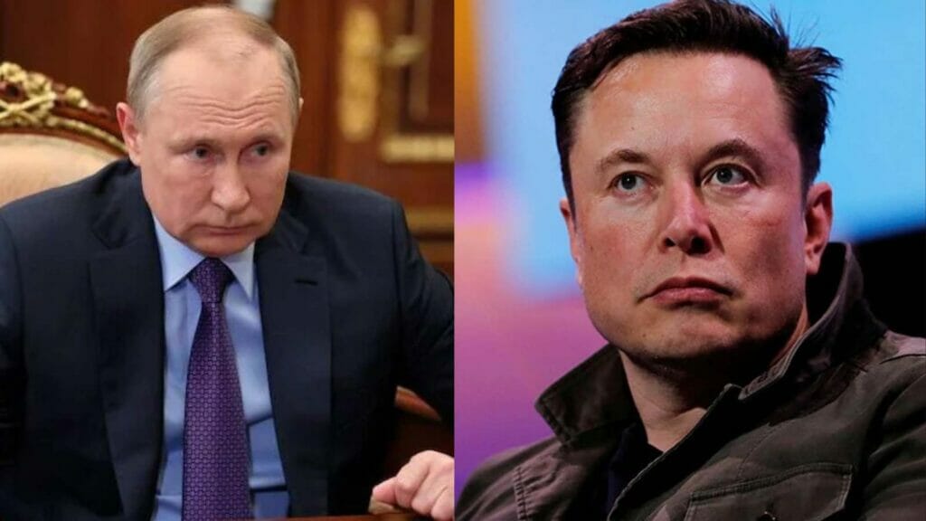 Russian President Vladimir Putin and Elon Musk 