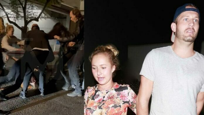 Hayden Panettiere and boyfriend Brian Hickerson engage in a fight outside a LA Bar