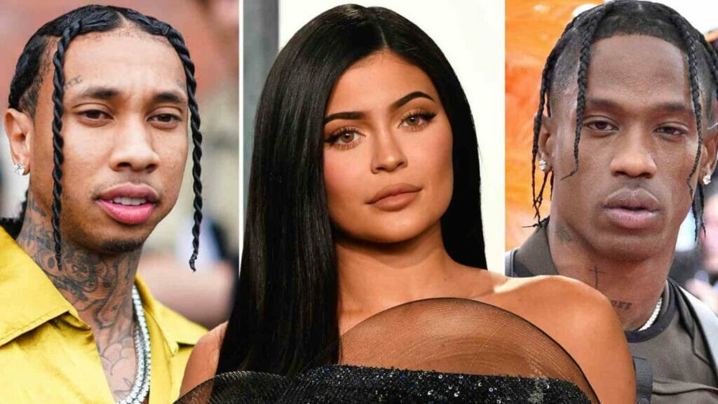 Tyga, Kylie Jenner and Travis Scott