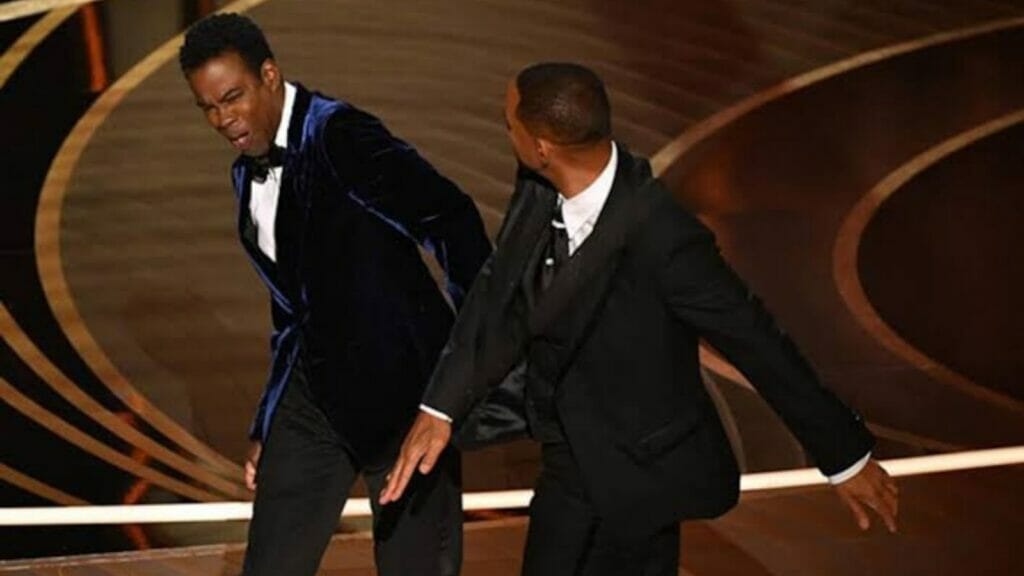 Will Smith Slapping Chris Rock At Oscars 2022