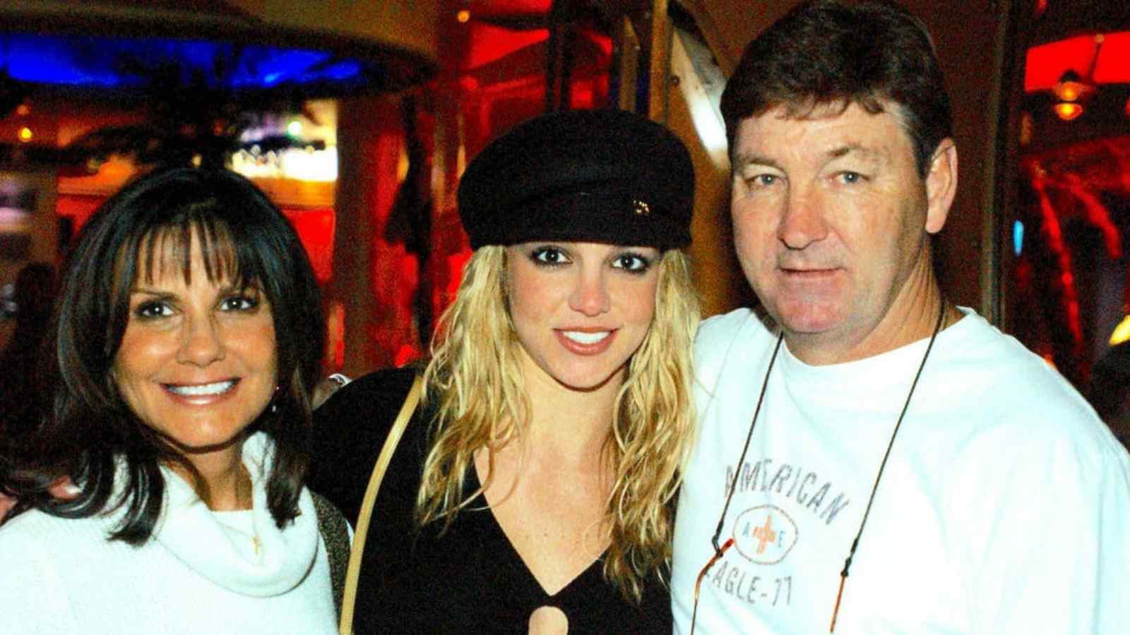 Britney Spears with her parents