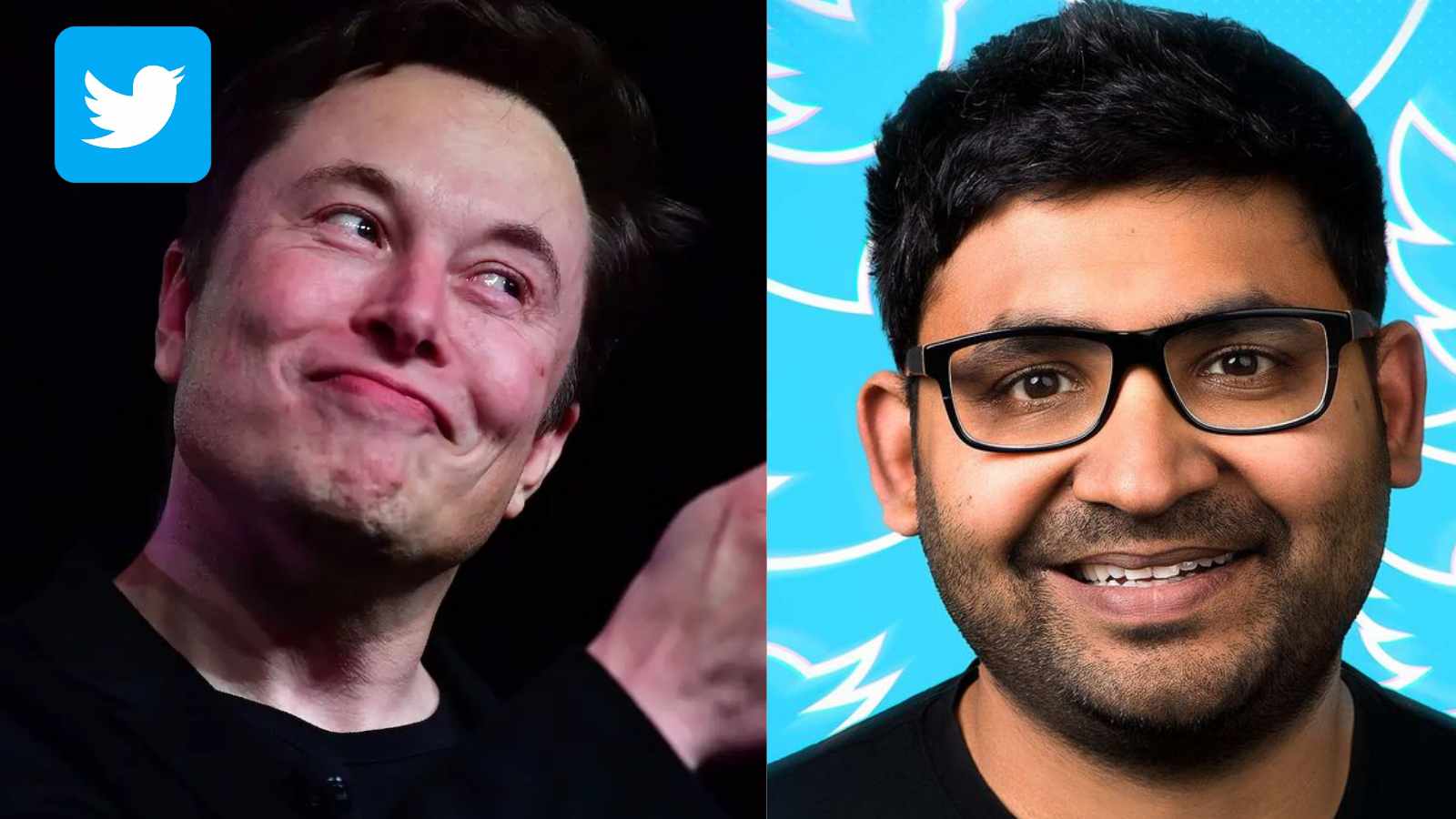 Elon Musk and Twitter CEO Parag Agrawal