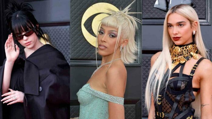 Artists amp up the glam quotient at Grammy Awards