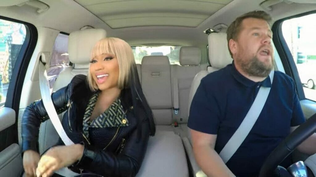 Nicki Minaj and James Corden