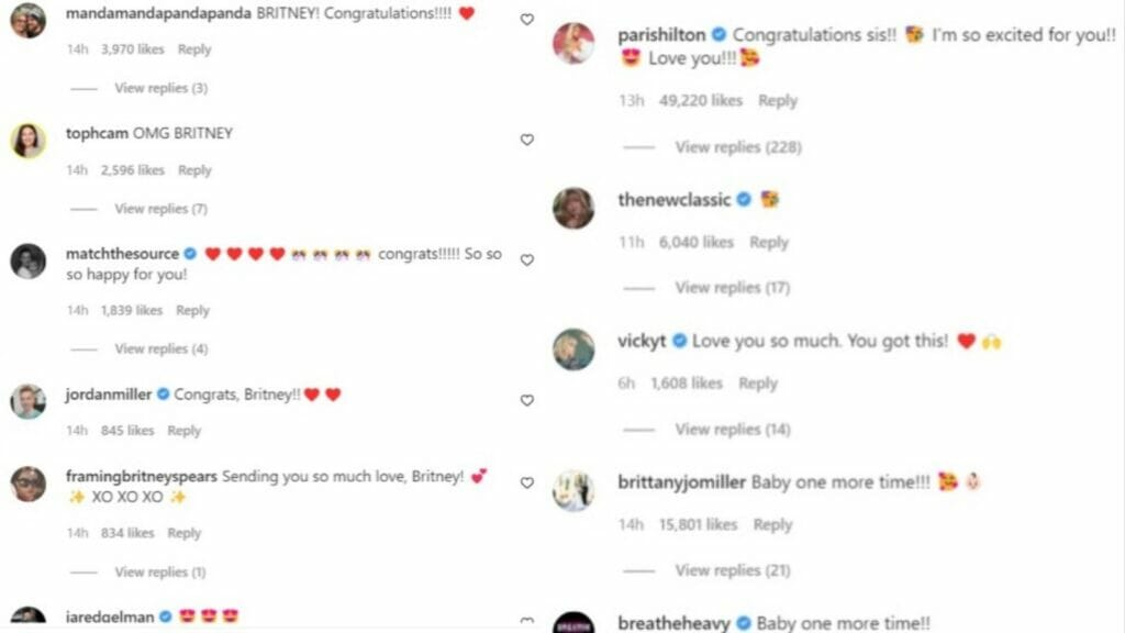 Fans congratulate Britney Spears and Sam Asghari