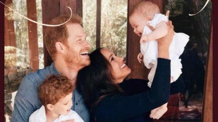 Megan Markle, Prince Harry with their children
