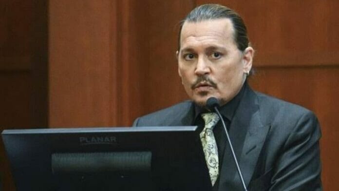 Johnny Depp on Tuesday during his testimony