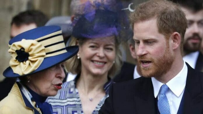 Princess Anne with Prince Harry