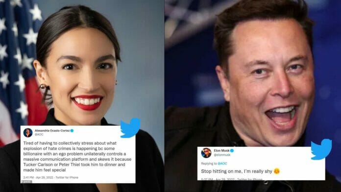 Elon Musk tells AOC to 'stop hitting on me' after Twitter purchase criticism