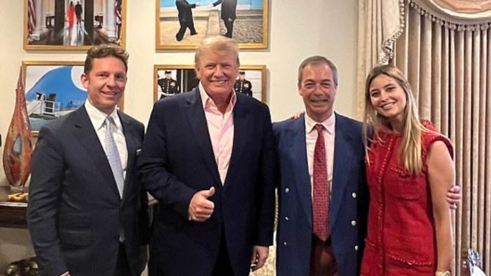 Donald Trump, Nigel, Nick and Holly