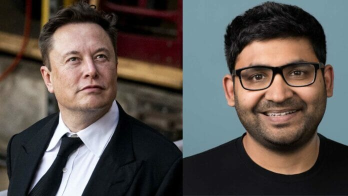 Elon Musk reacted to Parag Agrawal’s Twitter thread