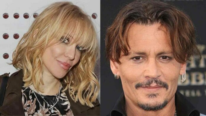 Courtney Love and Johnny Depp