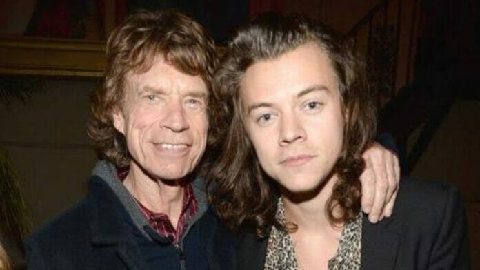 Mick Jagger photographed with Harry Styles