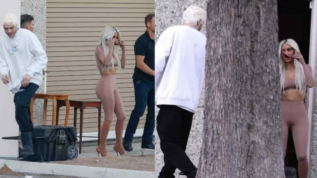 Kim & Pete outside an office in Calabasas